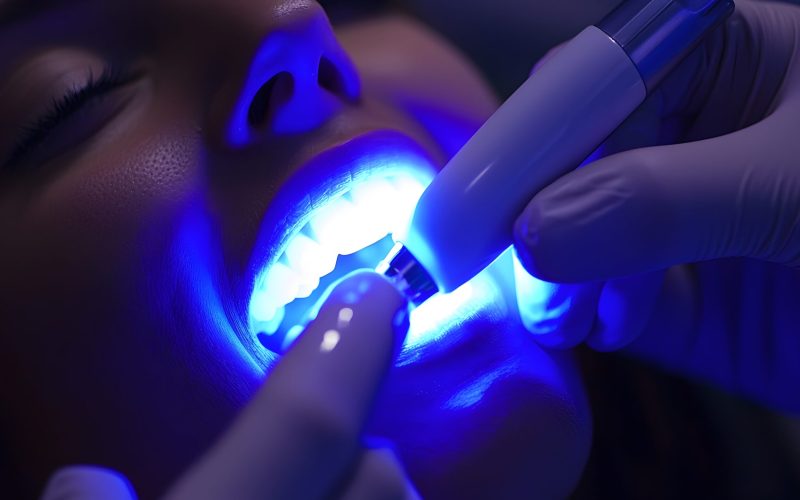 Dentist Utilizing Advanced Intraoral Scanning Technology to Examine Patient's Mouth and Improve Dental Care Workflow. Efficient and Innovative Dental Tools for Precise Diagnosis and Treatment.